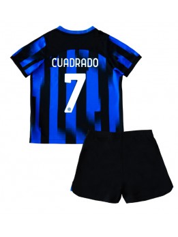 Inter Milan Juan Cuadrado #7 Heimtrikotsatz für Kinder 2023-24 Kurzarm (+ Kurze Hosen)